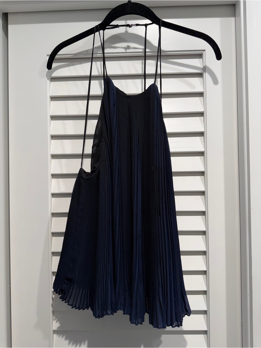 Kimchi Blue and Black Pleated Spaghetti Strap Top- NWT L